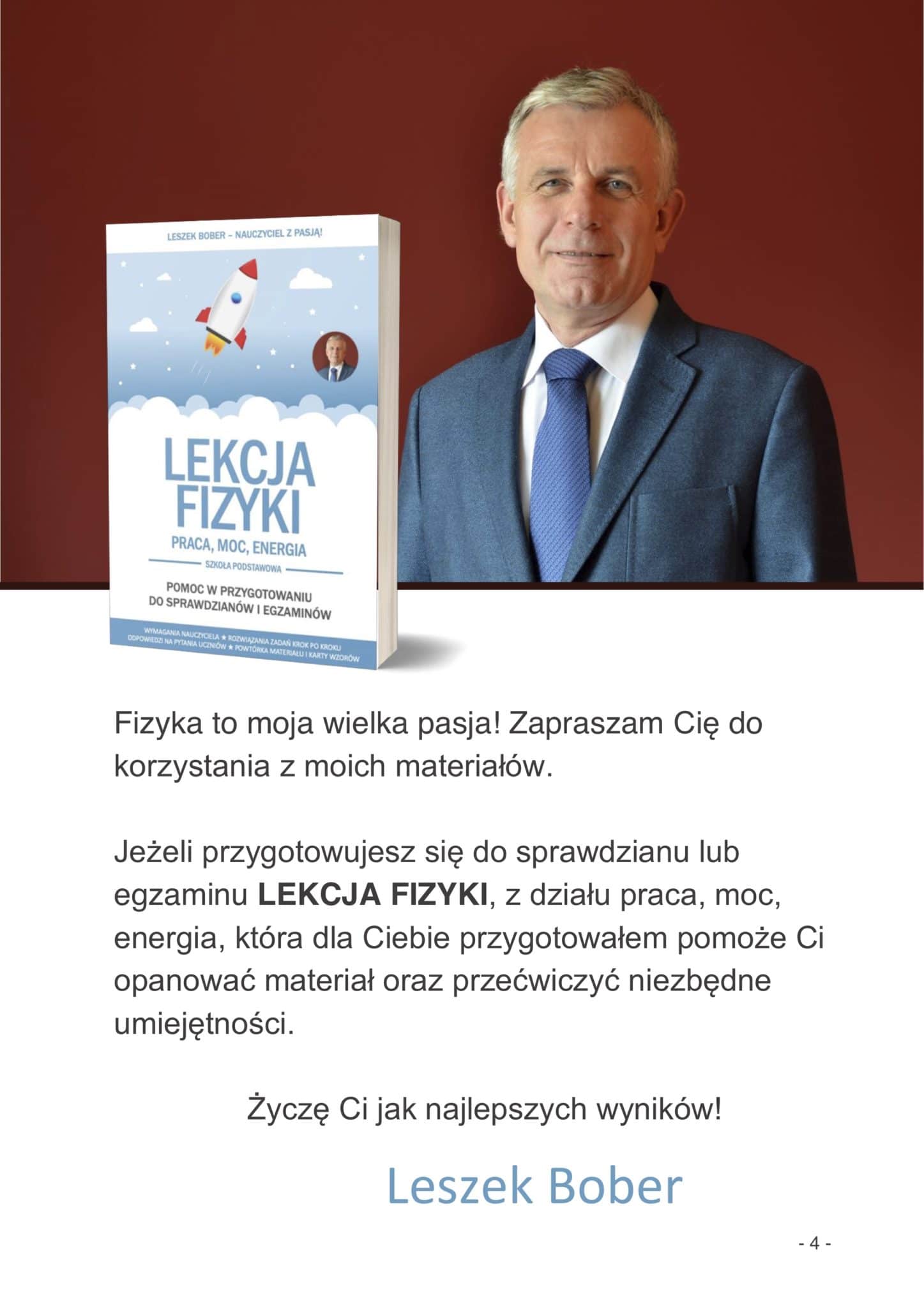 Ebook Lekcja Fizyki: Praca, Moc, Energia – Leszek Bober. Fizyka Z Pasja!